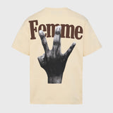 Twisted Fingers Tee Cream with Brown (ATONCE2311-4)