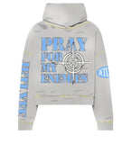 PRAY FOR MY ENEMIES HOODIE GREY (PRAY-HOODIE)