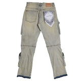 UTILITY CARGO SHARP DENIM PANTS (FRD2241LST)