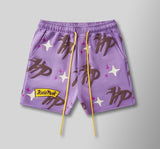 Puff the Magic Pattern Shorts- Purple (Puff-The-Magic-Pattern-Shorts-Purple)