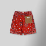 Bandana Mash Up Shorts - Red (Bandana-Mash-Up-Shorts-Red)