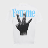 Twisted Fingers Tee White with Baby Blue (ATONCE2311-6)