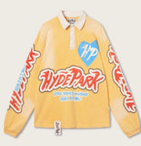 Dripping in Japan Long Sleeve Polo - Gold (Dripping-In-Japan-Long-Sleeve-Polo-Gold)