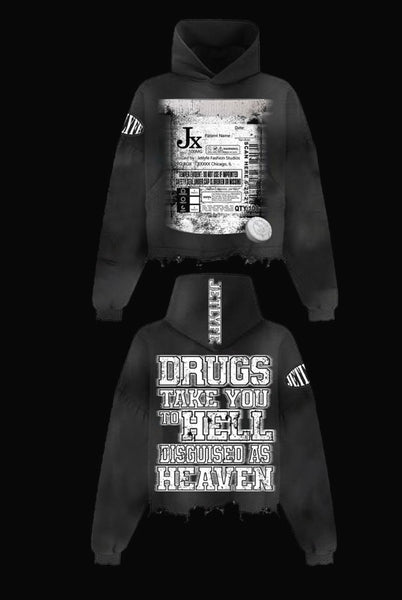 DRUGS HOODIE BLACK (DRUGS -BLK)