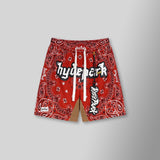 Bandana Mash Up Shorts - Red (Bandana-Mash-Up-Shorts-Red)