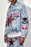 FAST LIFE WASHED DENIM JACKET (FRJ2078)