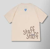 STAFF Pocket Tee - Cream with Blue Heart (Staff-Pocket-Tee-Cream-With-Blue-Heart)