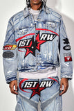 FAST LIFE WASHED DENIM JACKET (FRJ2078)